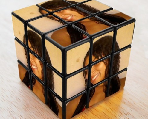 cubo mágico com fotos