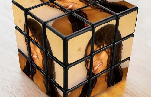 cubo mágico com fotos