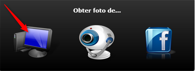 opções para obter foto